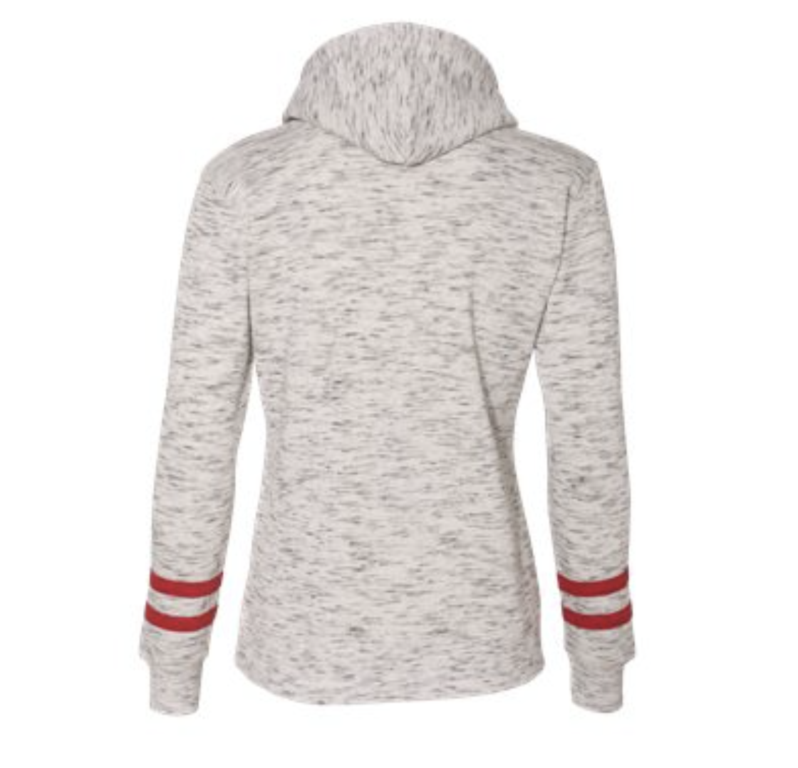 Women’s Striped-Sleeve Hooded Sweatshirt