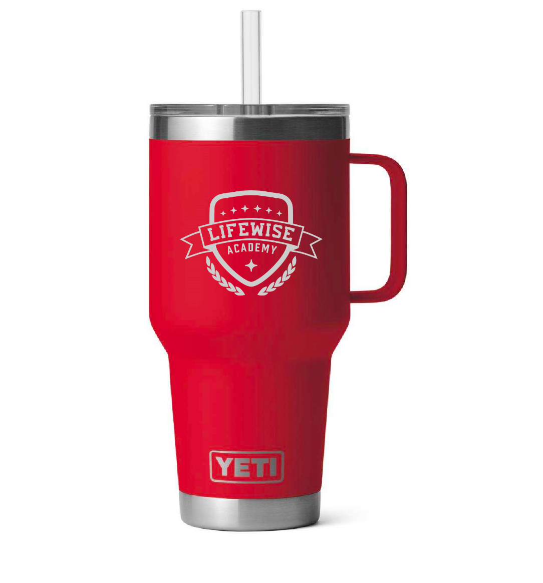 Yeti Rambler 35oz Mug with Straw Lid (Red)